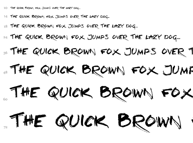 Loud and Clear font waterfall